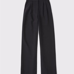 Abercrombie & Fitch Black Sloane Wide Leg Trousers